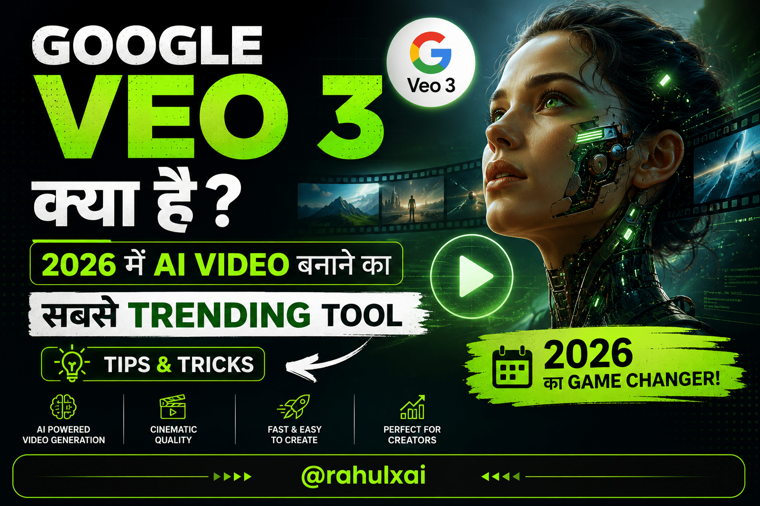 Google Veo 3 क्या है 2026 में AI Video बनाने का सबसे Trending Tool Tips & Tricks​